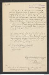 k.k. naturhistorisches Hofmuseum, Intendanzakten 1885-1896 (Hauer), Aktenzahl Z.300/1892, Seite 1